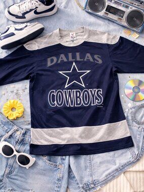 Vintage 1993 Dallas Cowboys T Shirt Artex NFL USA Made Single Stitch Size L